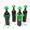 Green wine bottle cap, green wine bottle body bow lace decoration, party scene decoration props, exquisite and unique, adding festive party atmosphere