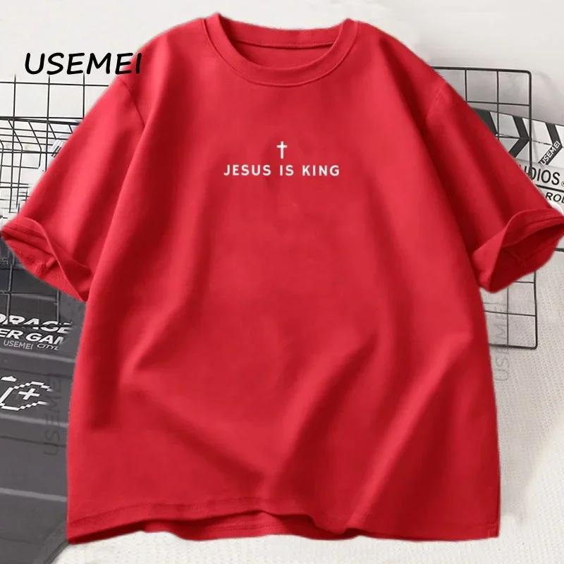 Jesus Is King Christian T Shirt Unisex Unisex Christian Merch Jesus TShirt Faith Cotton Short Sleeve Round Neck Graphic Tees