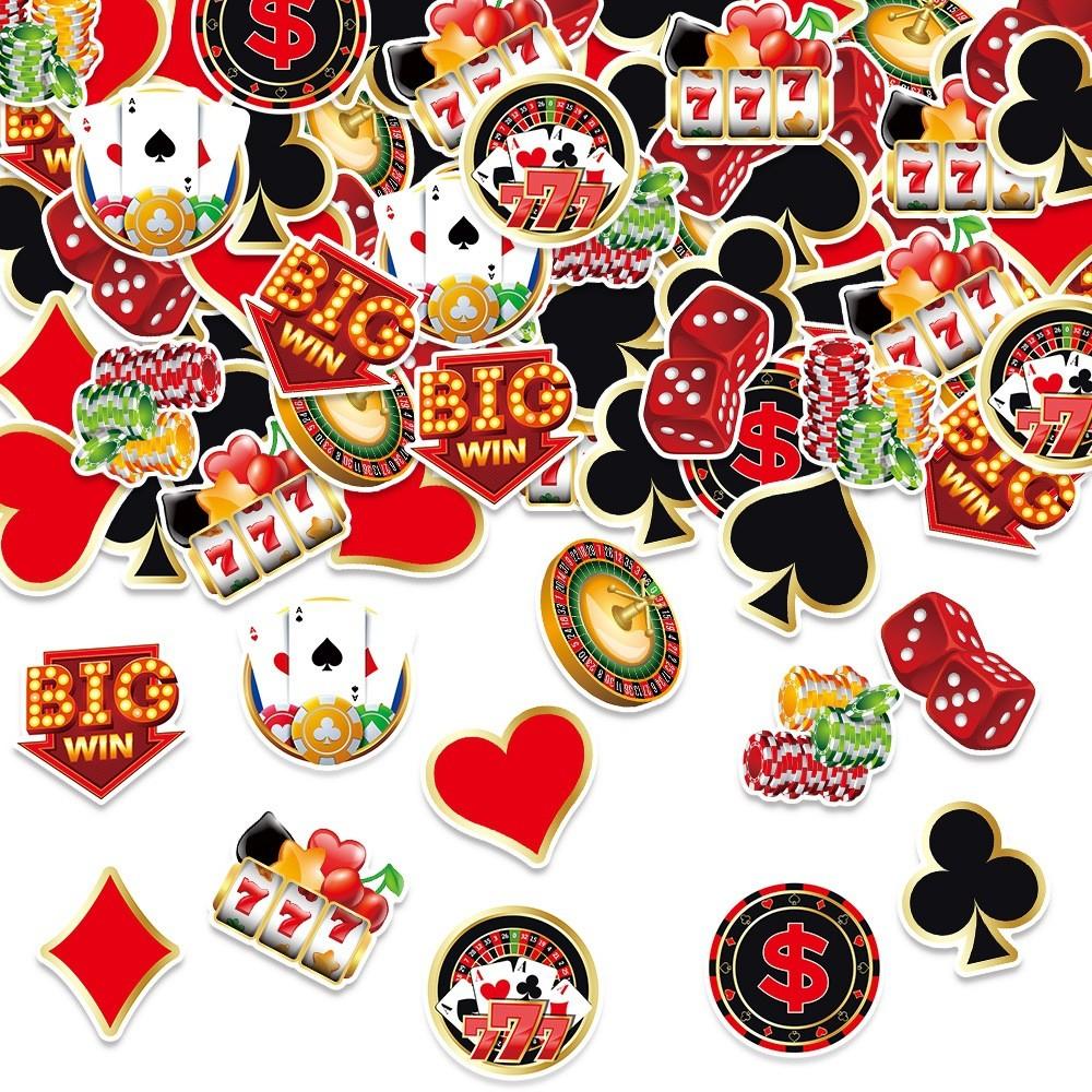 Casino Card Scatter Confetti For Birthday Party Table Decor Atmosphere Festive