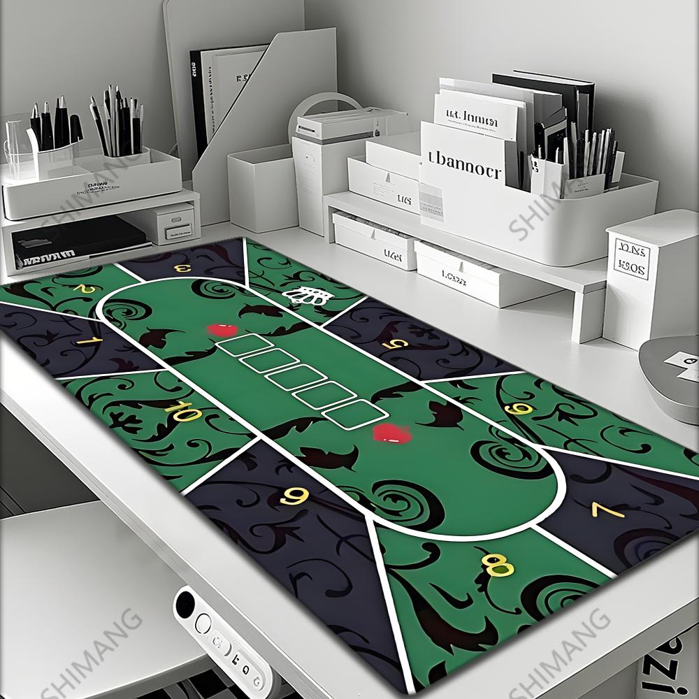 Texas Holdem Table Pad Portable Rubber Foam Poker Table Mouse Pad Keyboard Office Gaming Table Pad Gambling Players Game Layout