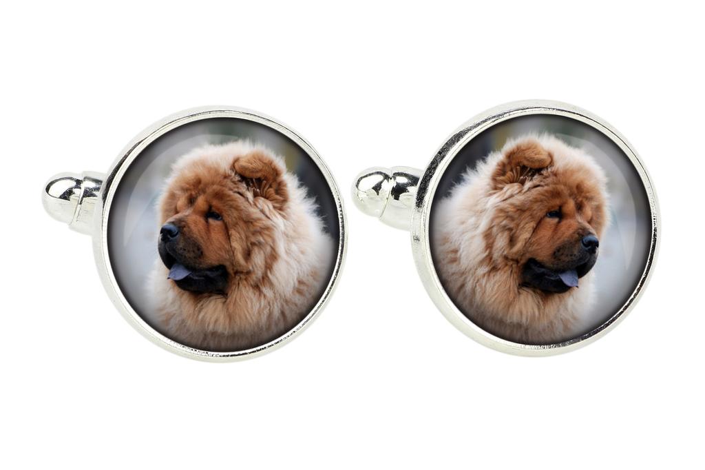 Chow Chow - cufflinks and tie with your photo, a suit decoration, men's jewelry from the Art-Dog brand.