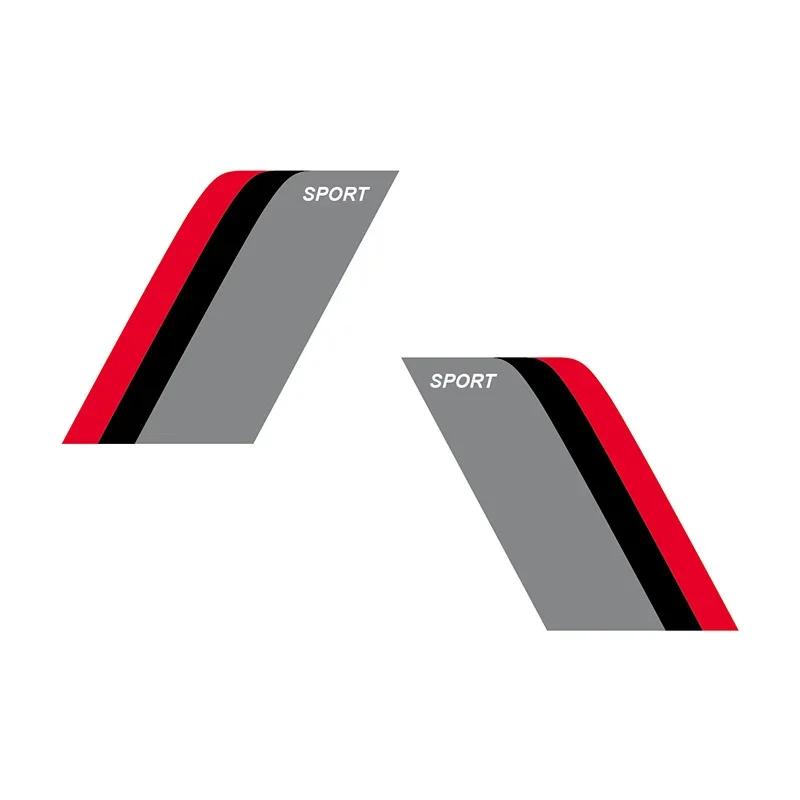 2PCS Car Wheelbrow Decorative Stickers Reflective Warning Tri-colour SPORT Alphabet Stickers Car Exterior Decorative Stickers