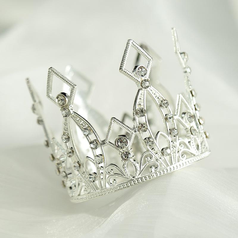 

Цветы и украшения, корона для выпечки на день рождения, детская круглая корона для выступлений в студии, головной убор с жемчугом