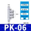 Pneumatic Nylon Air Hose Quick Connect Fittings: PU Straight, PY 5-Way, Cross 4-Way, PZA 3-Way, PE Connector with White/Blue Cap