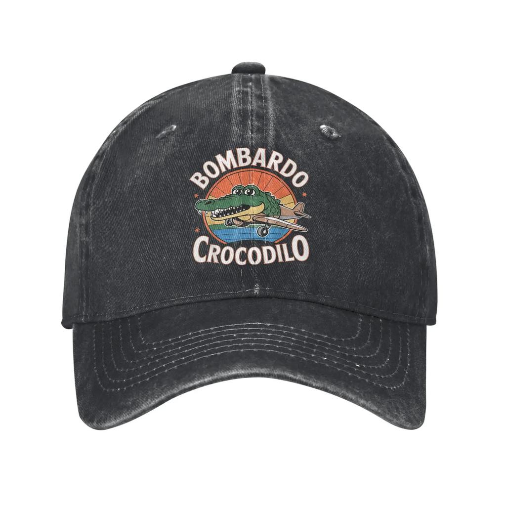 Bombardino Crocodilo Casual Baseball Cap For Couple Women Spring Italian Brainrot Meme Hunting Trucker Hat Stylish Baseball Caps