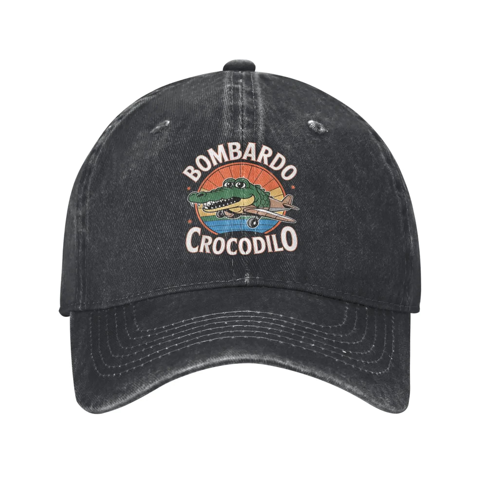 

Bombardino Crocodilo Casual Baseball Cap For Couple Women Spring Italian Brainrot Meme Hunting Trucker Hat Stylish Baseball Caps One Size