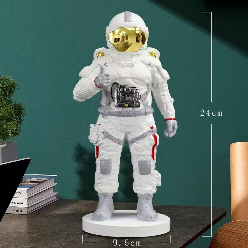 Astronaut Space Man Statue Resin Art Sculpture Luxury Home Living Room Office Figure Desktop model Statue 9.43 in
