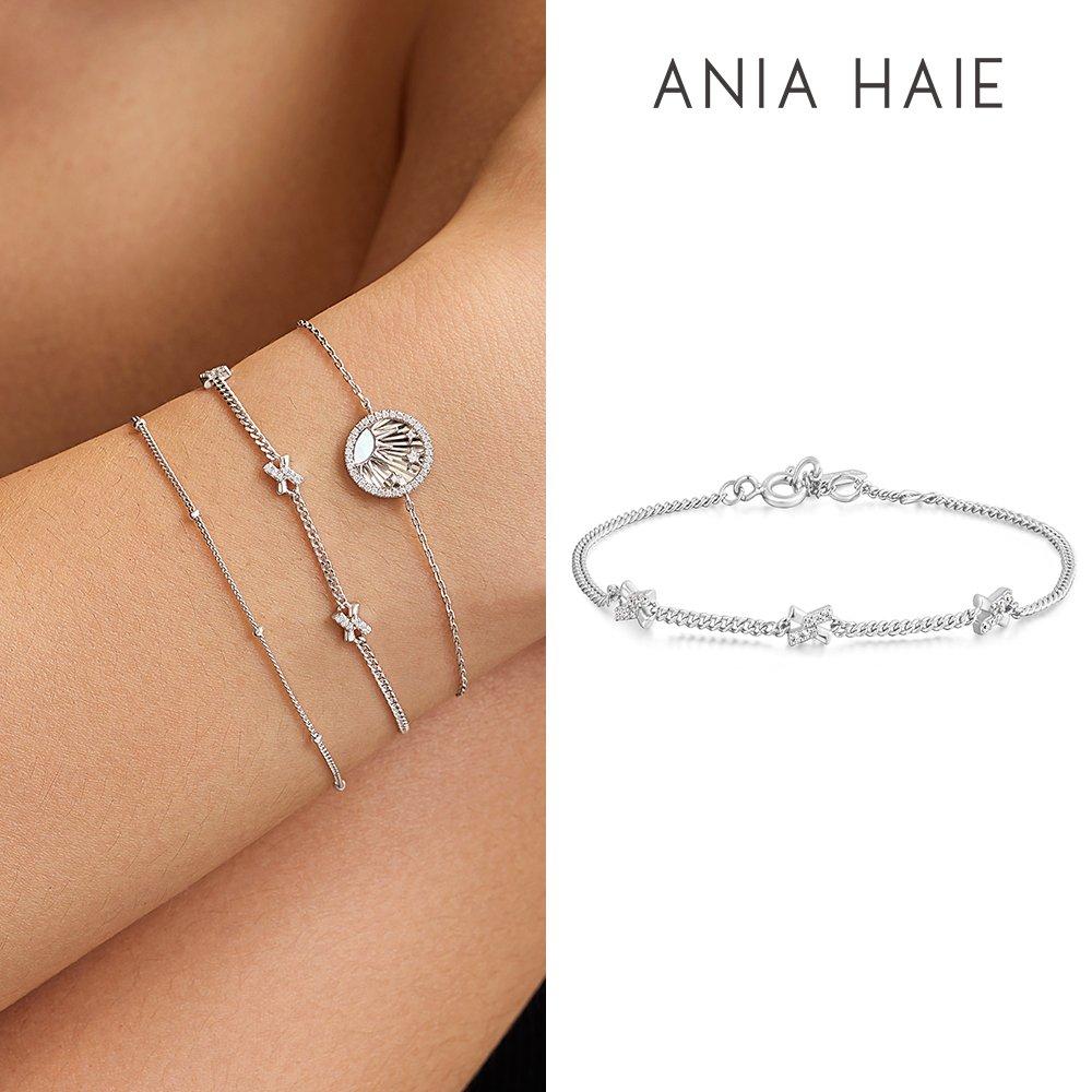 [Worn by Hatuha Stella] Silver Cross Station 925 Silver Bracelet B061-03H