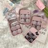 1Set Trendy Mini Contact Lenses Box Purple Black Butterfly Contact Lens Case With Mirror For Women Holder Eyewear Accessories