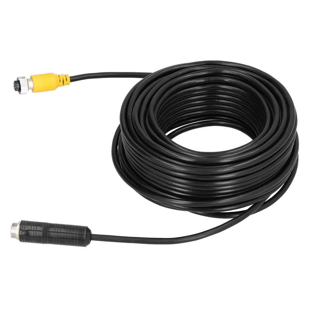 65.6ft 4Pin Car Video Extension Cable with Waterproof Shielded for CCTV Rearview Camera Truck Trailer Bus