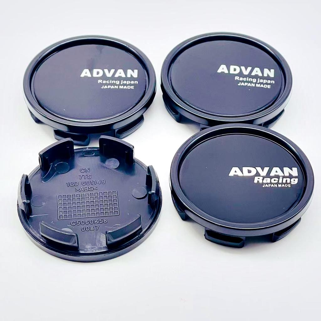 4PCS/Lot High Quality 58MM Car Wheel Center Hub Caps for ADVAN Racing WHEEL Emblem Logo Car Styling Accessories