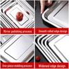 UOSUUOSU 304 Stainless Steel Rectangular Tray (5-Pack)