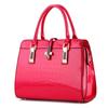 Women's One Shoulder Bag Bright Leather Crocodile Texture PU Leather Portable Women's Bag One Shoulder Diagonal Large Capacity Women's Bag