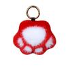 Imitation Mink Fur Cat Paw Keychain – Plush Girly Faux Fur Bag Charm