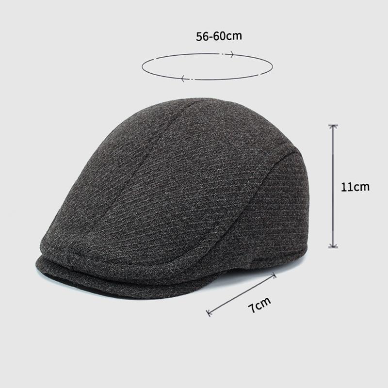 Middle-Aged and Elderly Winter Hat Men's Outdoor Coldproof Velvet Thick Advanced Cap Father's Ear Protection Duck Tongue Cotton Cap
