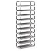 vidaXL Schuhschrank Grau 60x30x166 Cm Stoff