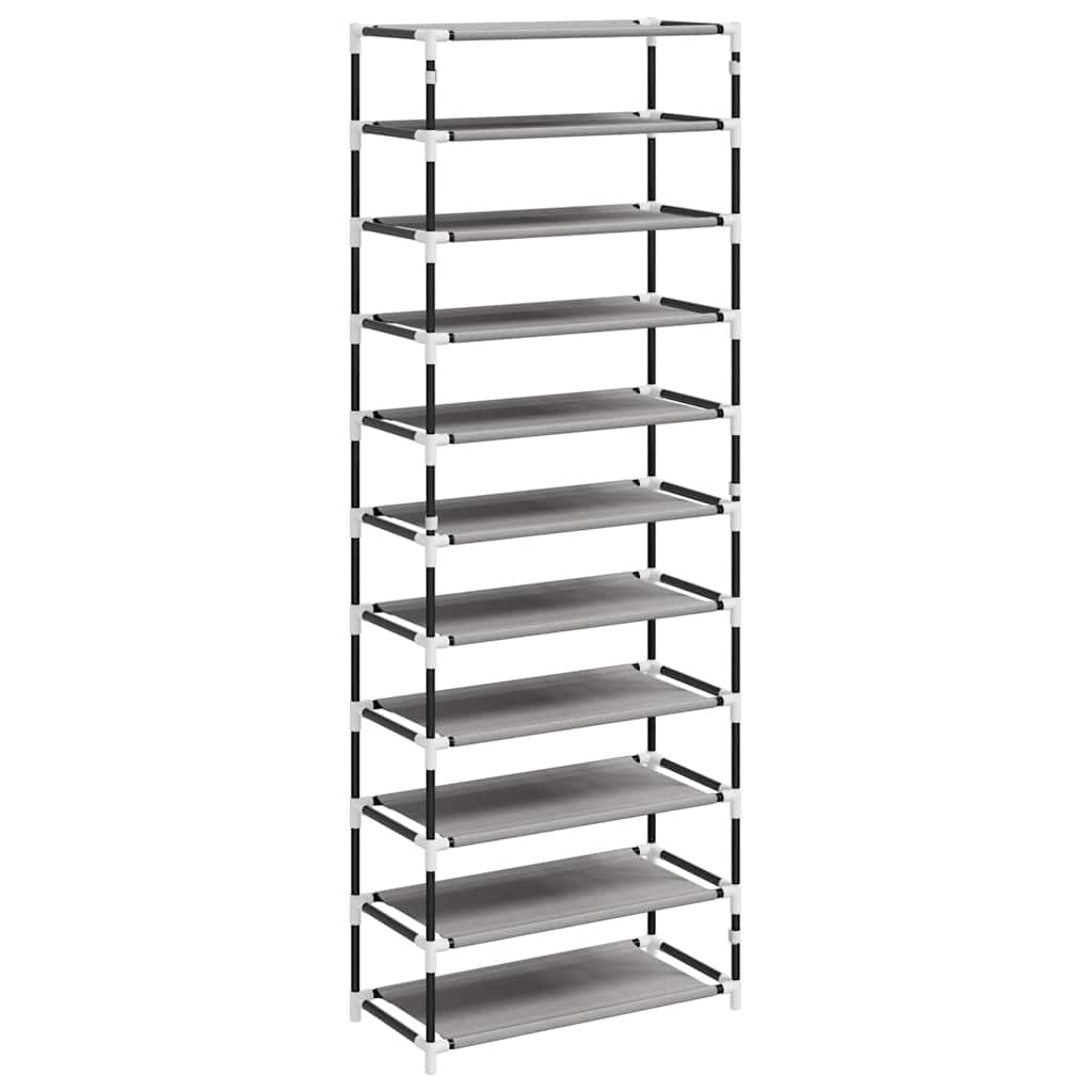 vidaXL Schuhschrank Grau 60x30x166 Cm Stoff