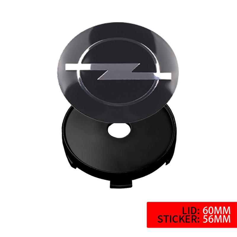 4Pcs 56/60MM Car Styling Aluminum Wheel Center Hub Cap Stickers For Opel Corsa Astra Insignia OPC Corsa Mokka Vectra Accessories
