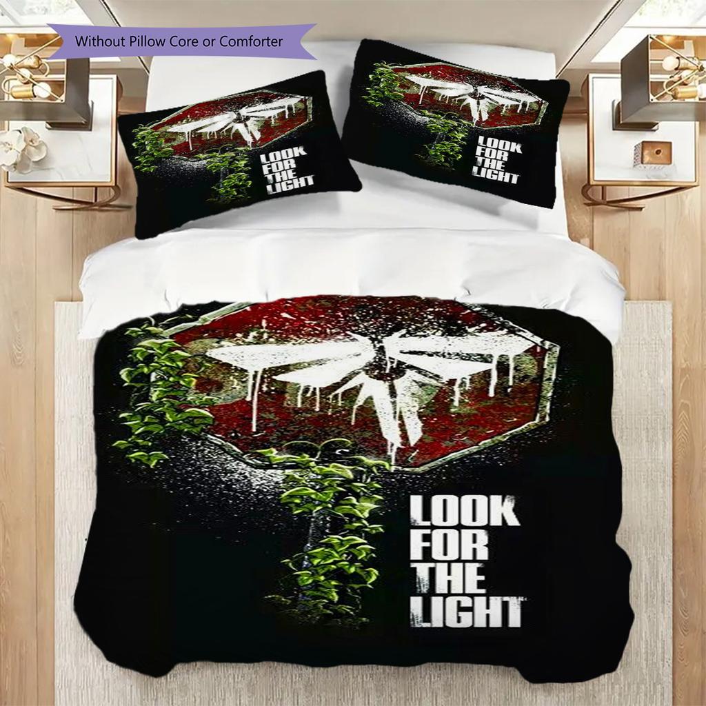 Survival Postapocalyptic World Three-piece set (1 * duvet cover + 2 * pillowcase, without core) 2D Flat Bedding set Duvet cover and pillowcase