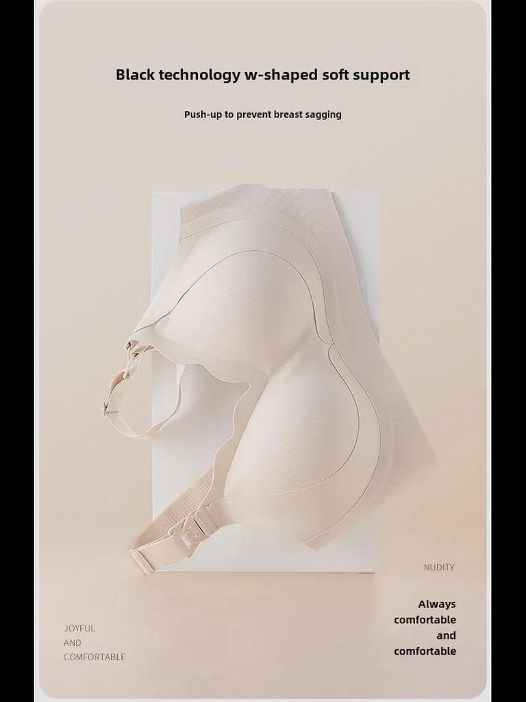 BC Popular Seamless Nursing Bra - Soft Support, No Steel Ring, Cloud Sense, Side Gathered, Fixed Cup