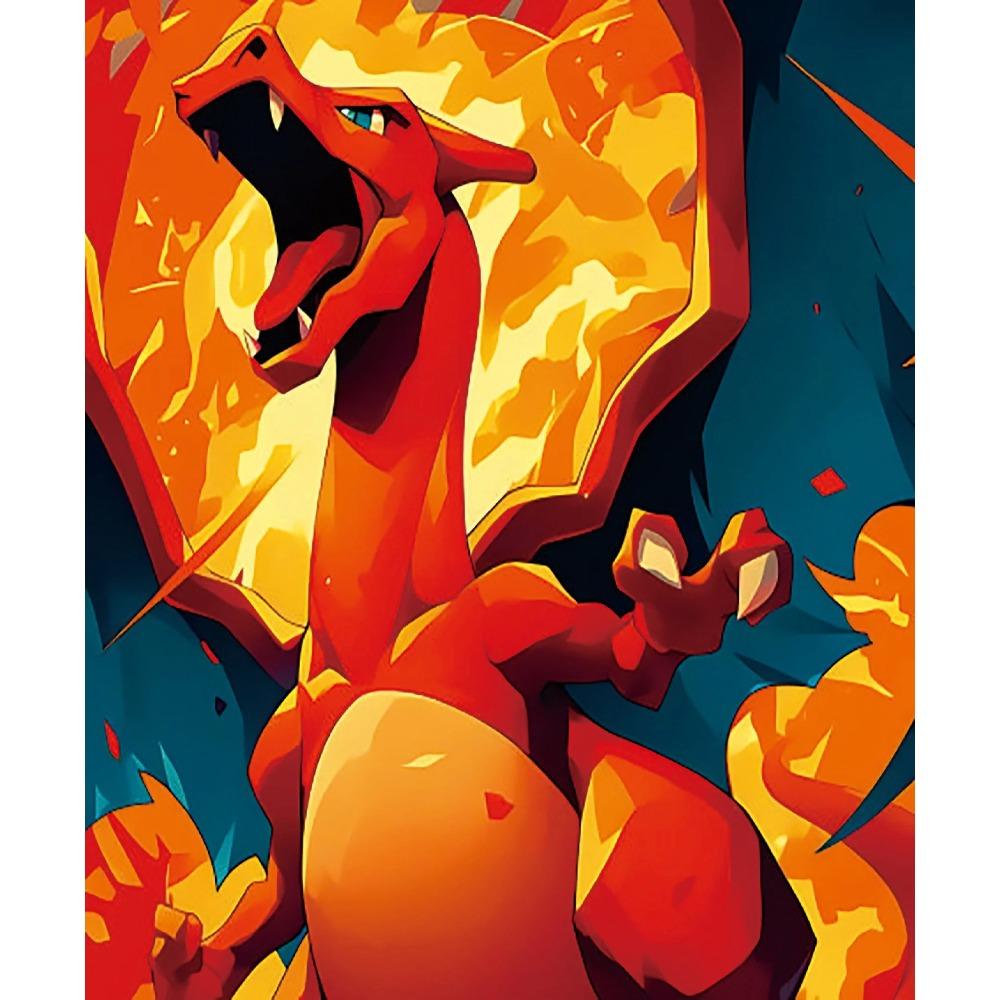 Pokemon Home Decoration Canvas Painting HD Anime Colorful Poster Figure Squirtle Gengar Pikachu Charmander Wall Art Picture Gift