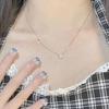 Summer Sparkling Zirconia Necklace – Elegant Clavicle Chain with Light Luxury Design, Sweet and Versatile for Women