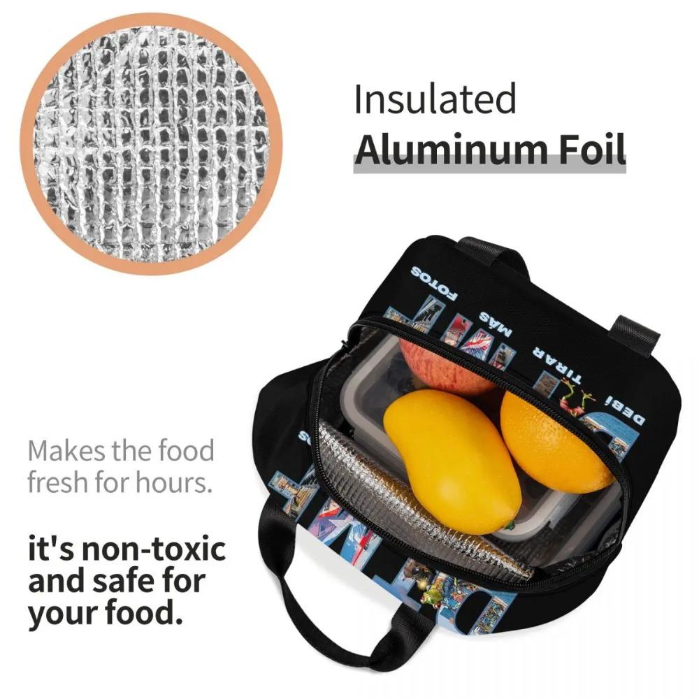 Bads Bunnys Debi Tirar Mas Fotos DTMF Insulated Lunch Bag for Kids School Cooler Thermal Food Box Tote Portable