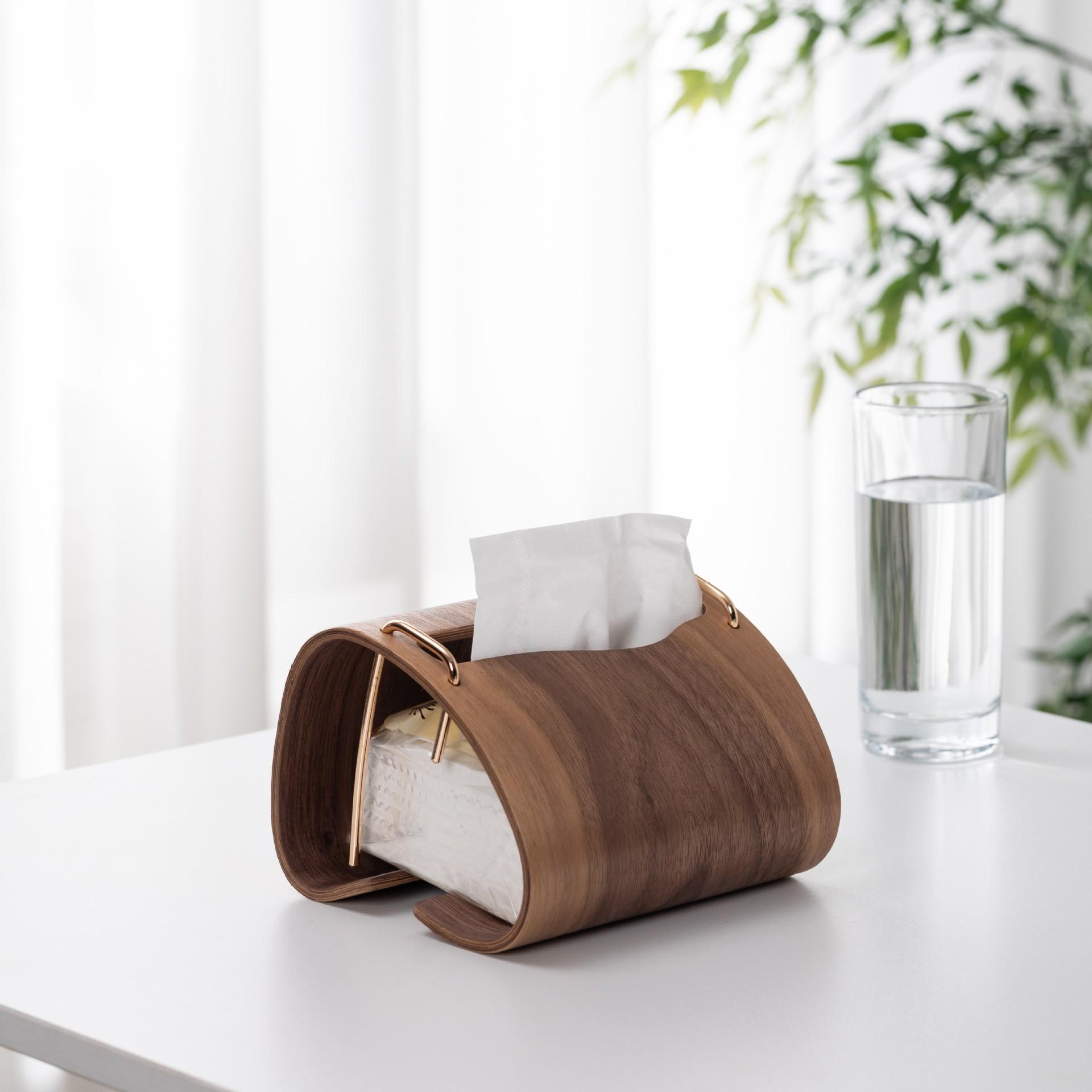 Light Luxury Wooden Tissue Box, Home Desktop Decoration, Pull-out Tissue Box, Napkin Storage Box, Bedside Tissue Box