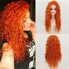 Reddish Curly Synthetic Wigs for Women Long Hair Natural Hairline Heat Resistant Cosplay Lolita Wig Drag Queen