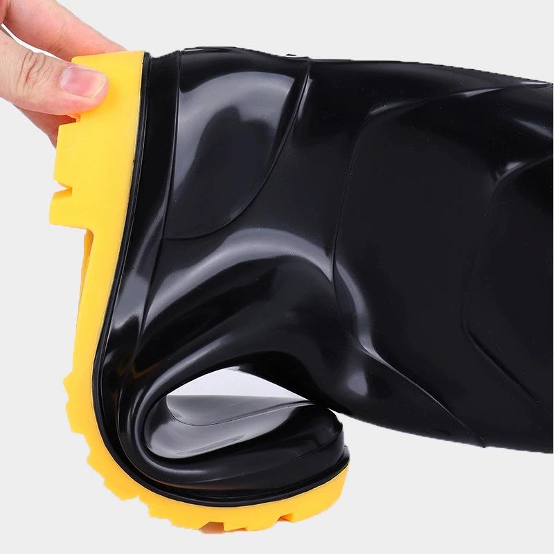 Men's Non-Slip Water-Resistant Work Boots: High-Top, Thick, Durable, Velvet-Lined for Construction and Kitchen Safety