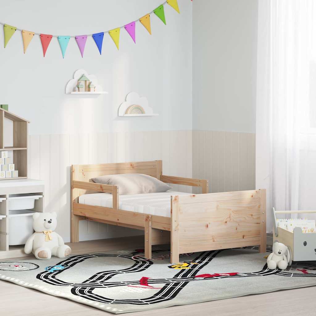 Wooden Bed Frame with Extendable Mattress Brown 80 x 200 cm