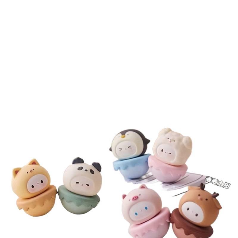 Roztomilá pryskyřičná figurka mazlíčka - Kreativní dívka, Dekorační předmět do kanceláře na odbourání stresu, Malý a roztomilý dárek