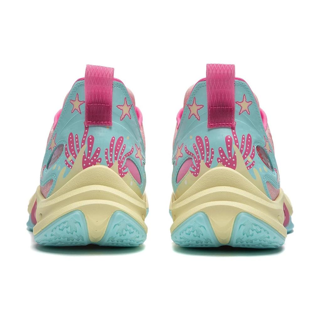 Li-Ning Super Lightweight 2024 Shock Absorption Non-Slip Wear-Resistant Lightweight Rebound Low-Top Basketball Shoes Men Sneaker Pink Blue ABAU011-8