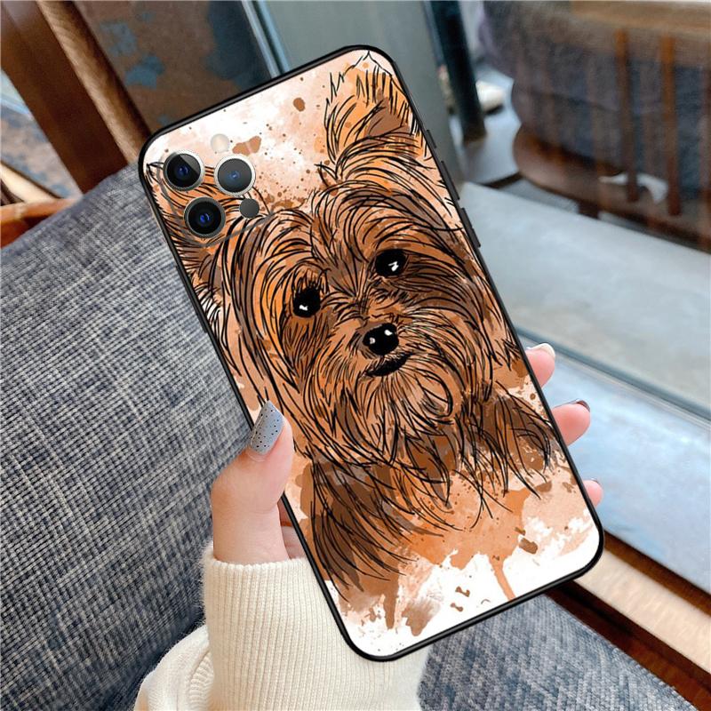 Yorkshire Terrier Hund Handyhülle Für iPhone 16 15 14 13 12 11 Pro Max 12 13 mini XR 15 16 Plus 16e Hülle Schale