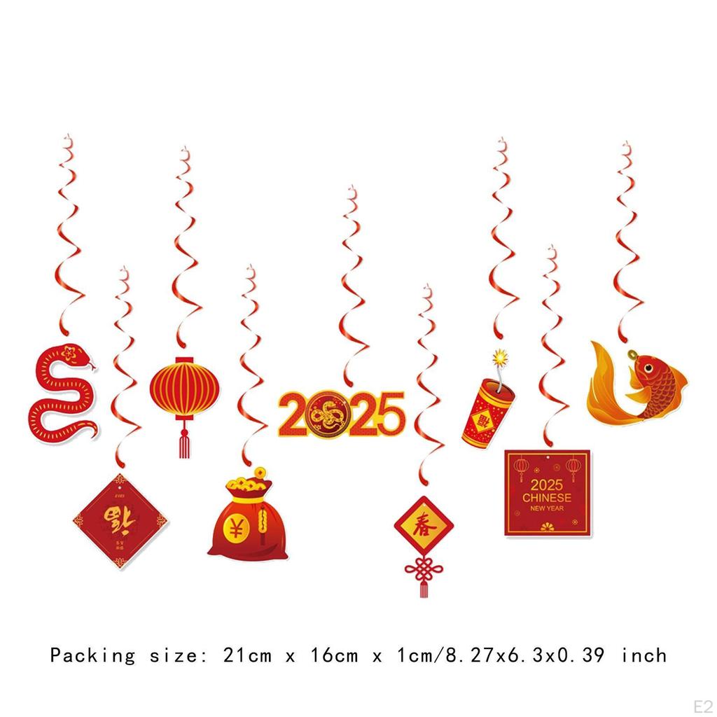 9x Chinese Year Hanging Decoration Lunar Photo Props Window Arrangements Blessing