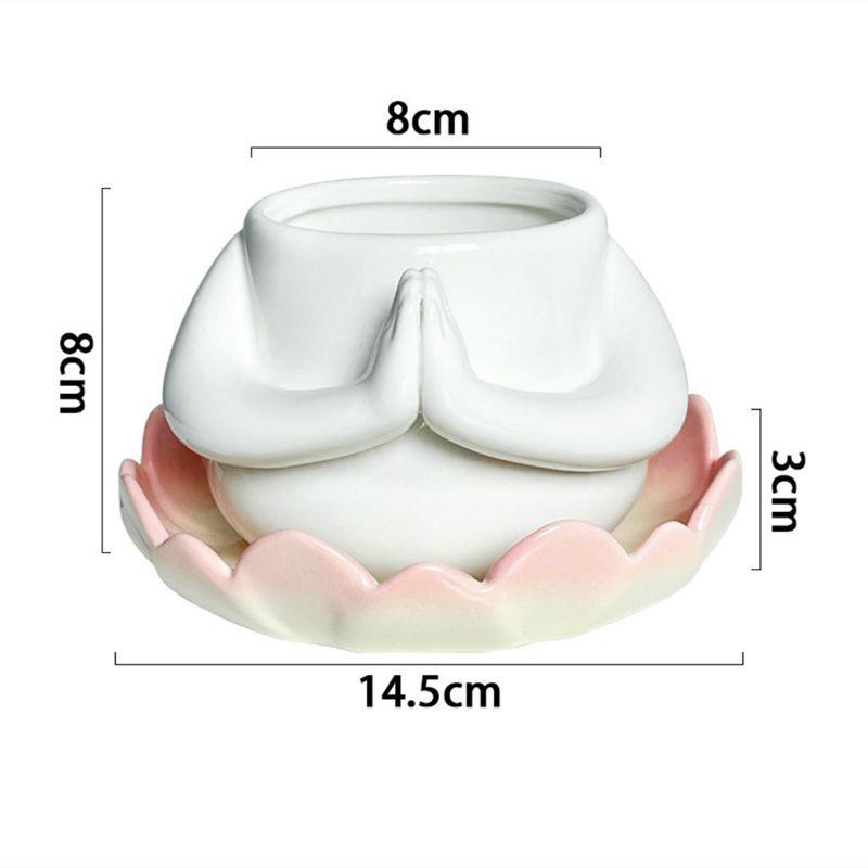 Creative Ceramic Coffee Cup Saucer Lotus Breakfast Plate White Ceramic Breakfast Milk Mug Exquisite Afternoon Tea Flower Cup New