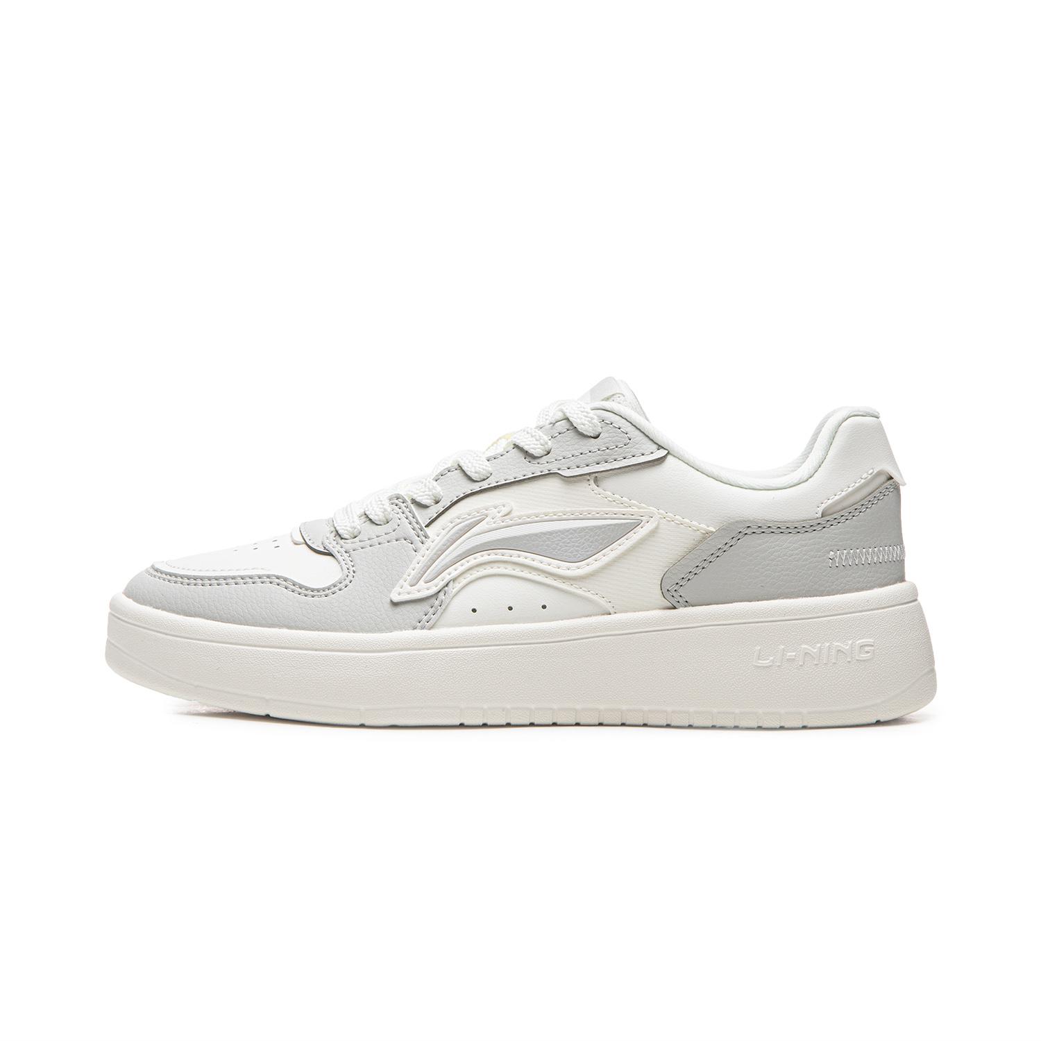 Li Ning Floating Boat Height Increasing Low top Skateboard Shoes Women s White Gray AGCW210-2 35