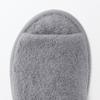 MUJI Washable Cotton Tile Open Charcoal Size 84770432 Slippers, Front, Gray, L,
