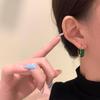 European-American High-End French Square Ear Cuffs: Cubic Zirconia Luxury Vintage Earrings