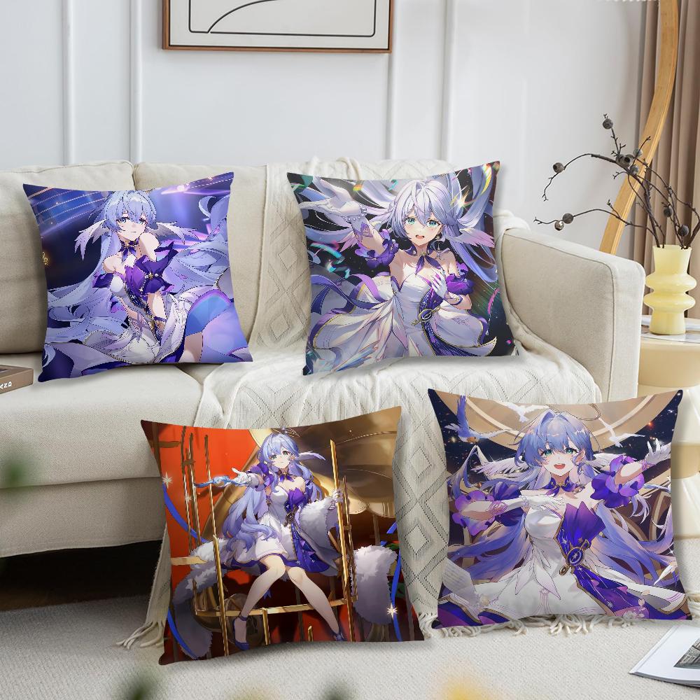 Game Honkai Star Rail Robin Pillow Case Sofa Living Room Bedroom Headboard Backrest Cushion Square Cushion Nap Time