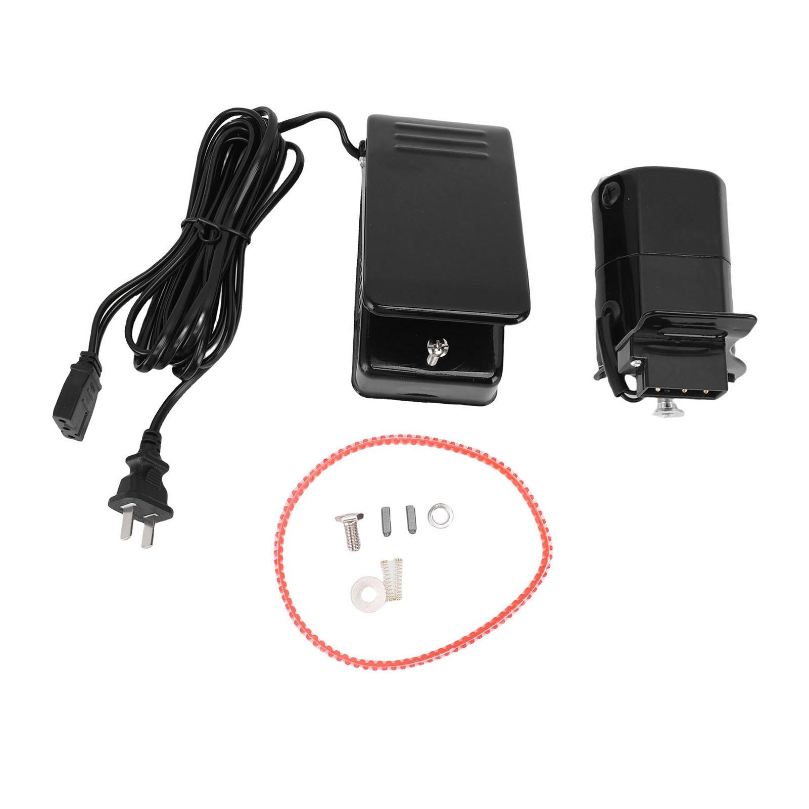 Kit Motore Macchina da Cucire 100W 7000RPM Motore Macchina da Cucire e Pedale a Piede con Controllo Continuo della Velocità con Cinghia
