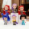 Q Version KPop Demon Hunters4.5 Inch Anime Cartoon Rumi Mira Zoi Character Bobby Real Hair Doll PVC Model Car Collection Gift