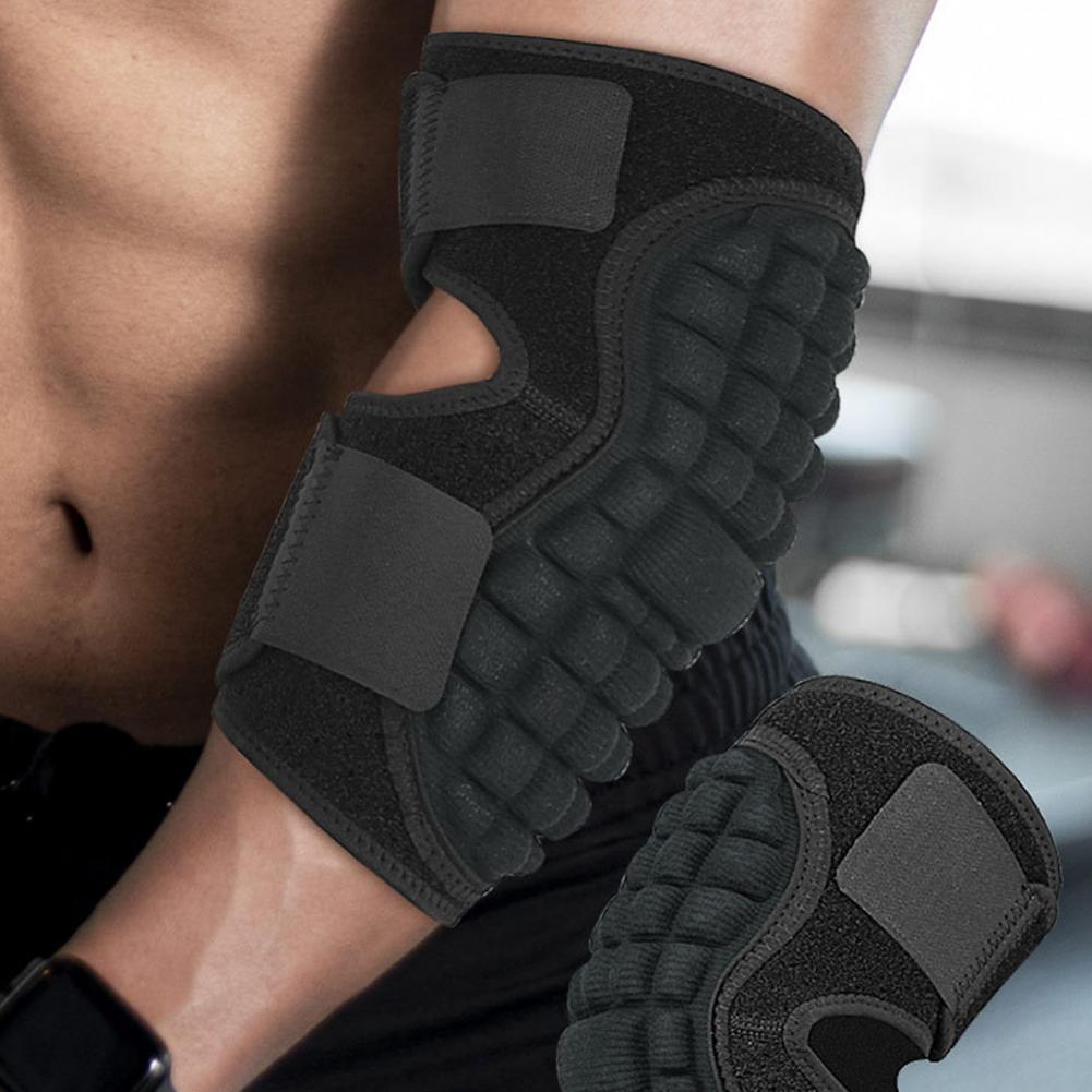 Compression Protective Elbow Pad with Fastener Tape Soft Sports Elbow Pad Breathable Padded Pain Relief Elbow Support Sleeve