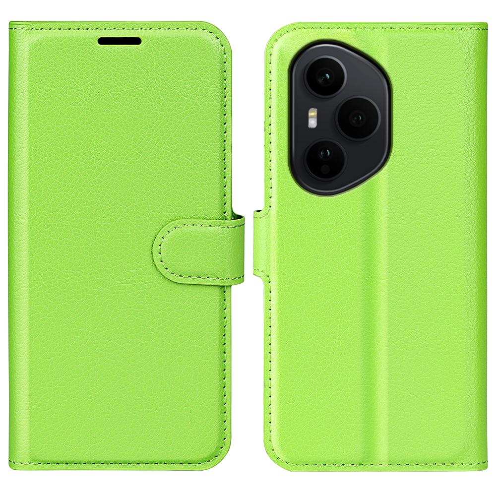 Pro Honor 400 Pro 5G (Globální) Pouzdro Textura Liči Nárazuvzdorné Kožené Peněženkové Pouzdro na Telefon