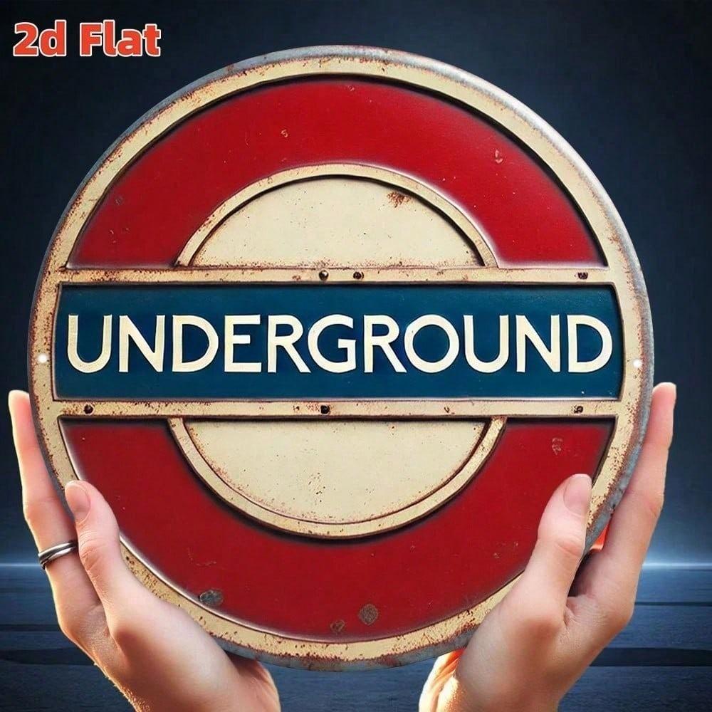 Placca Metallica Vintage Metropolitana di Londra Decorazione Pub Arte Murale Metallica