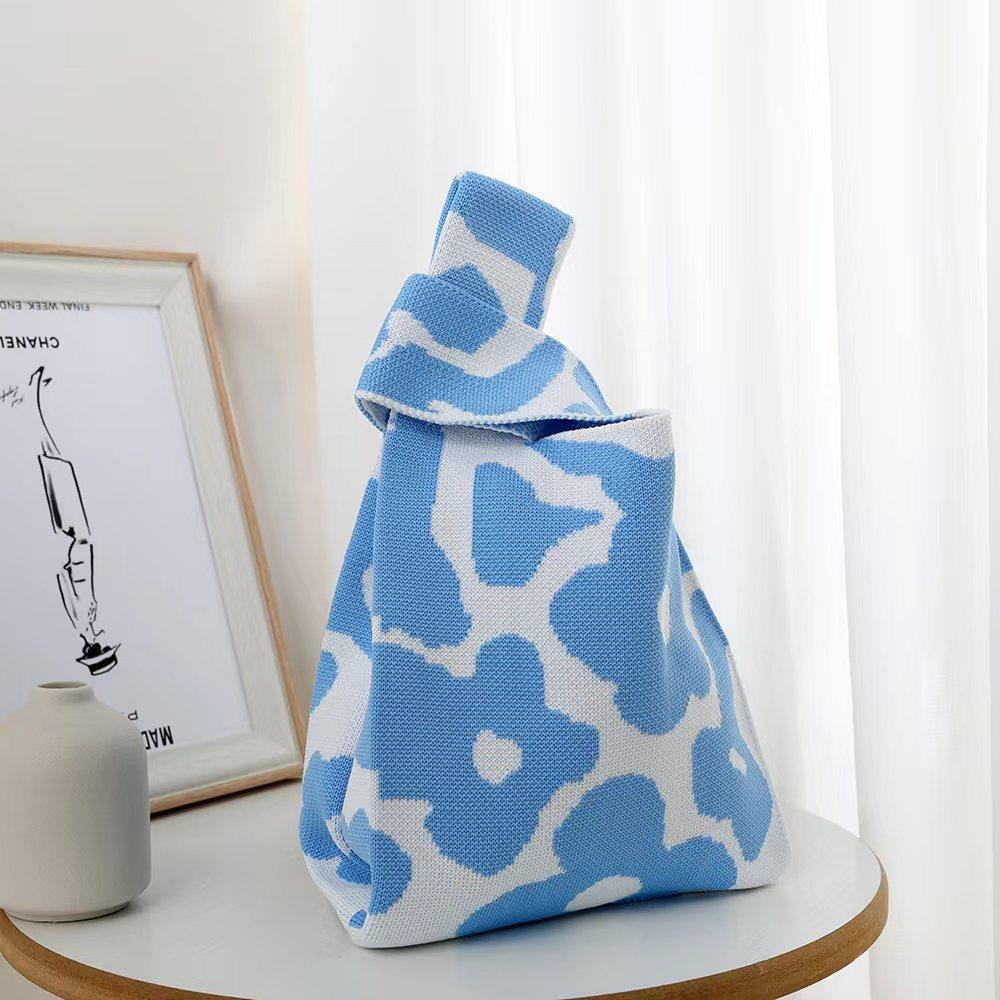 Sommer Damen Niedliche Mini-Tasche Vielseitige Mode Handytasche Cartoon Gestrickte Handtasche Umhängetasche Umhängetasche