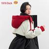 X Lay's Women's Mid-Length Hooded Color-Block Down Jacket YE3B002041D