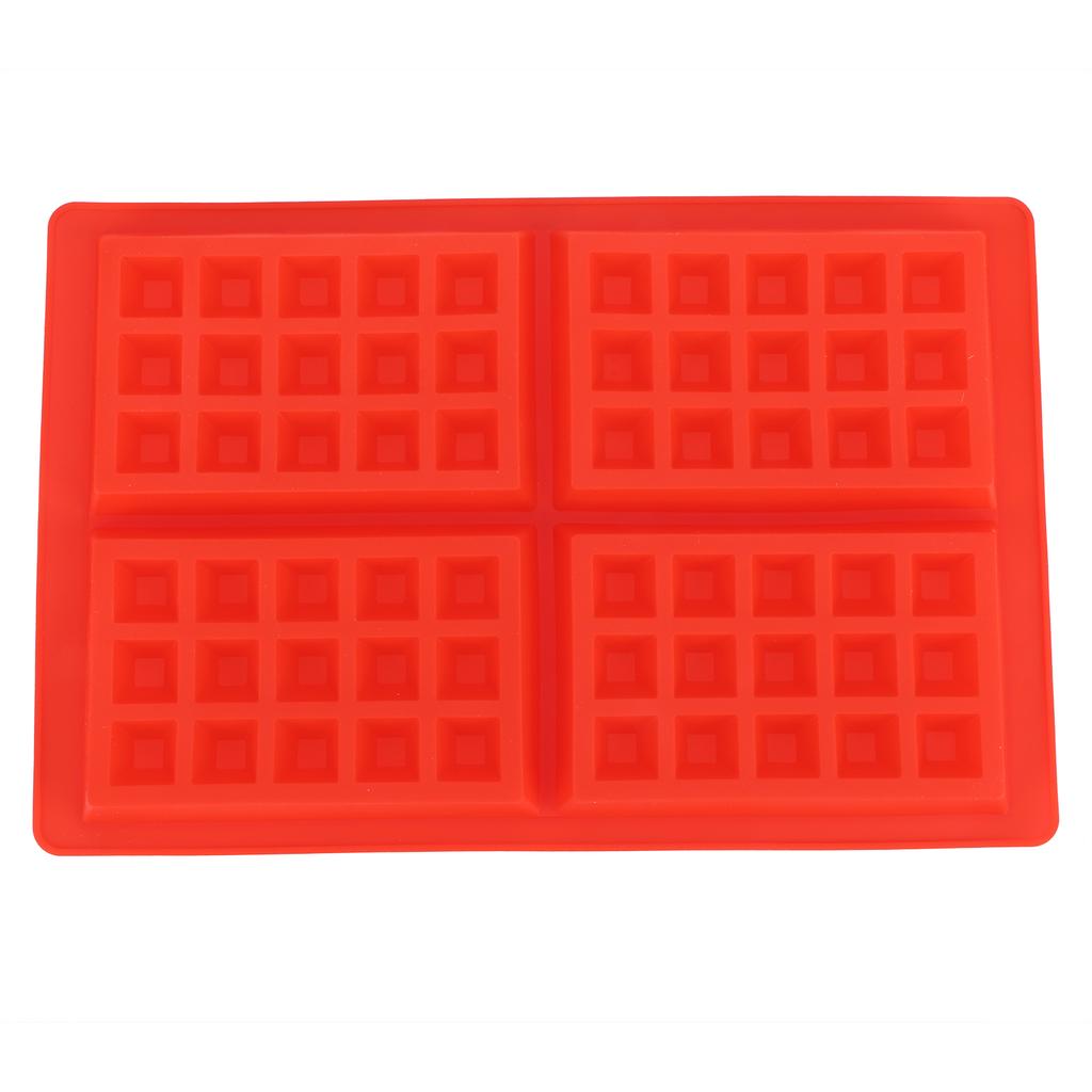 DIY Waffle Mold Reusable Silicone Muffin Cake Mould Baking Utensil Kitchen Accessory4‑Grid Rectangular