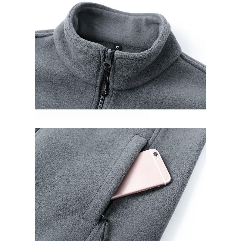 Polar Fleece Vest Men's Spring and Autumn Outer Wear Loose Large Size Outdoor Sports Fleece Vest Waistcoat Jacket Men