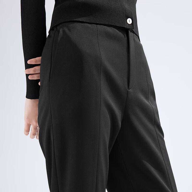 Women's High-Waist Slim-Fit Tapered Suit Pants